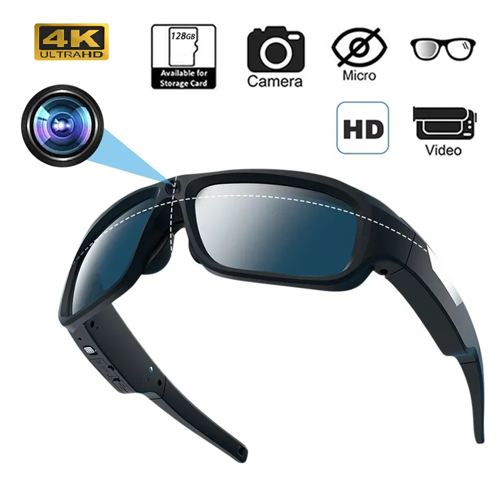Outdoor Sport Gear - Occhiali Smart 4K HD con Telecamera