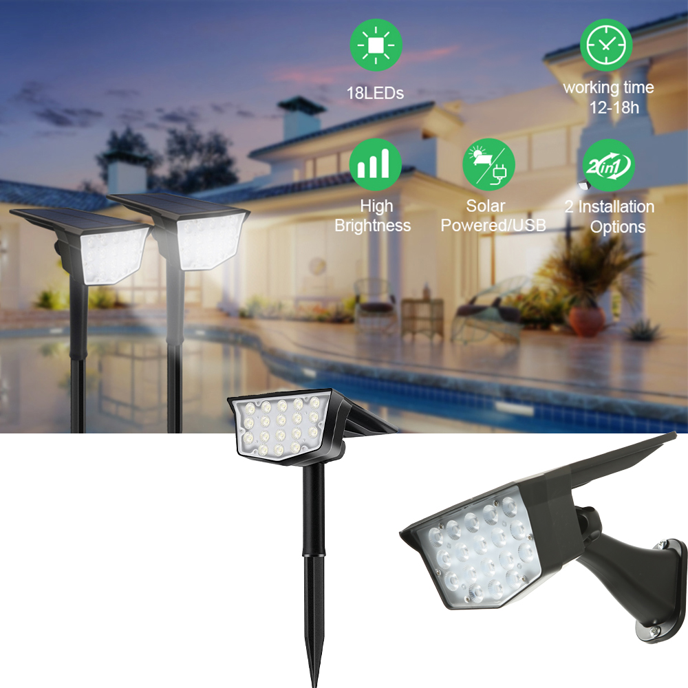 2 faretti solari da esterno da - Outdoor Spotlight recensione e prezzo